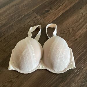 SPANX Bra 34DD Ivory and Tan Front Closure